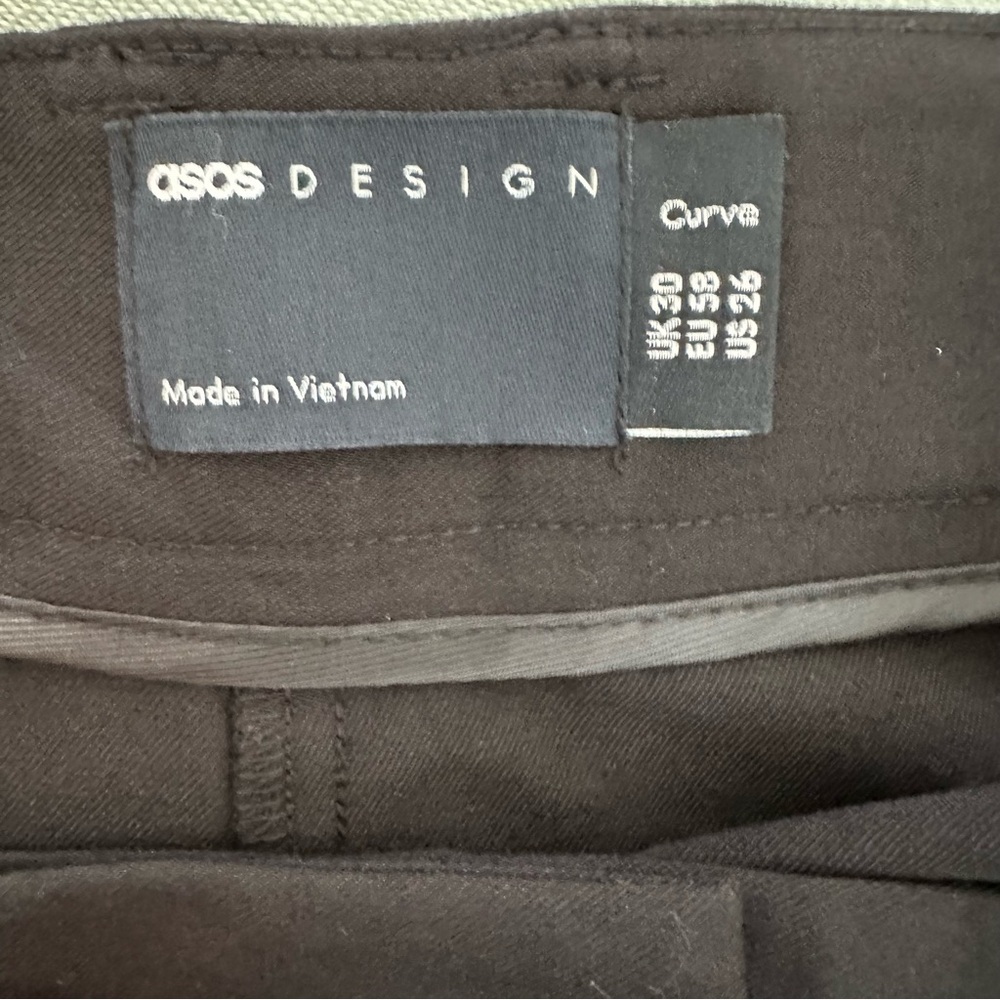 ASOS Curve Tailored Relaxed Pants With Contrast Piping Size 26 - Picture 5 of 10